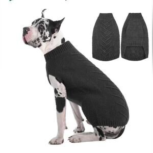 NWT IECOii Thermal Knit Big Dog Pullover Sleeveless Sweater, Dark Grey, 5XL